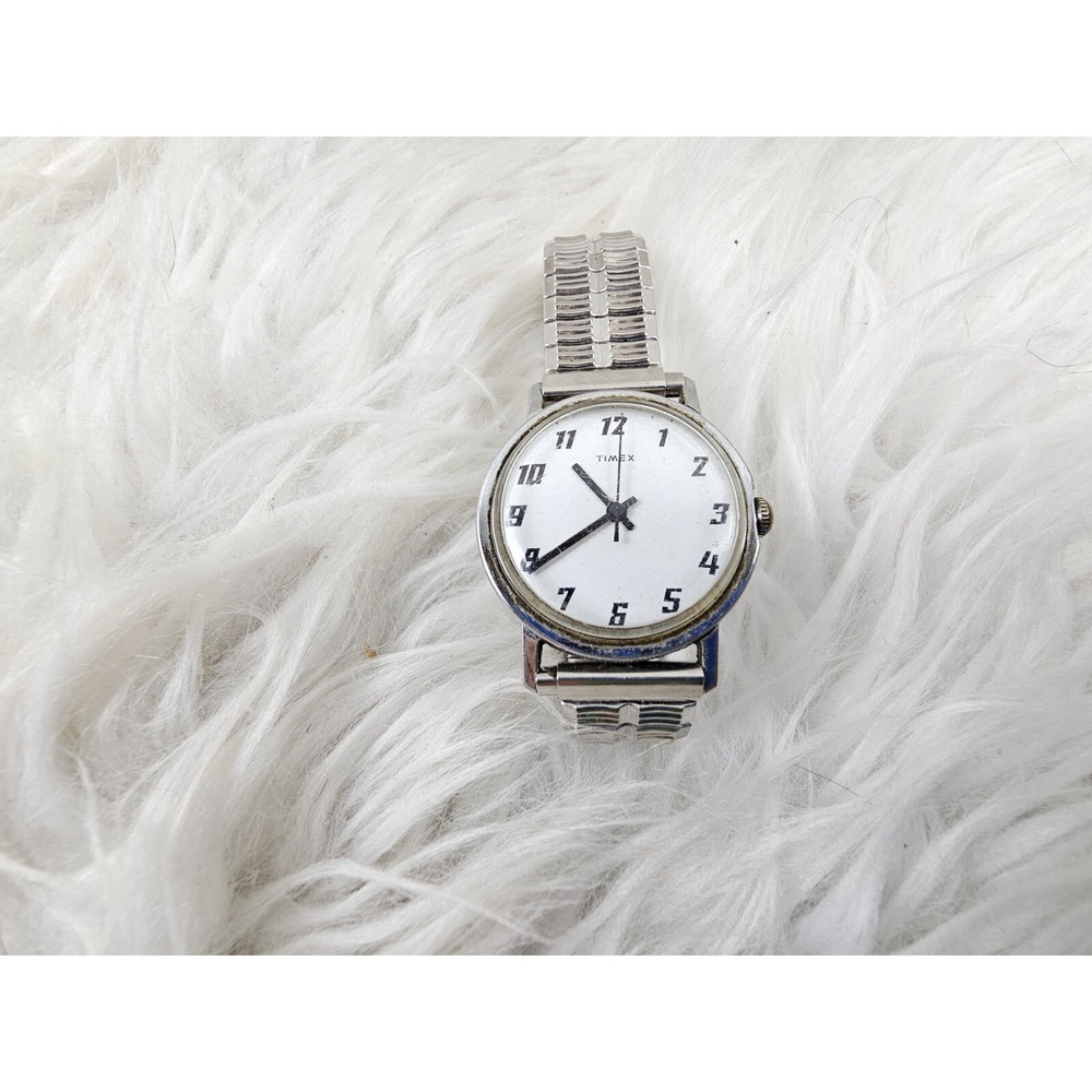 SUPER rare and cool Vintage TIMEX Marlin Watch White Dial - For Parts